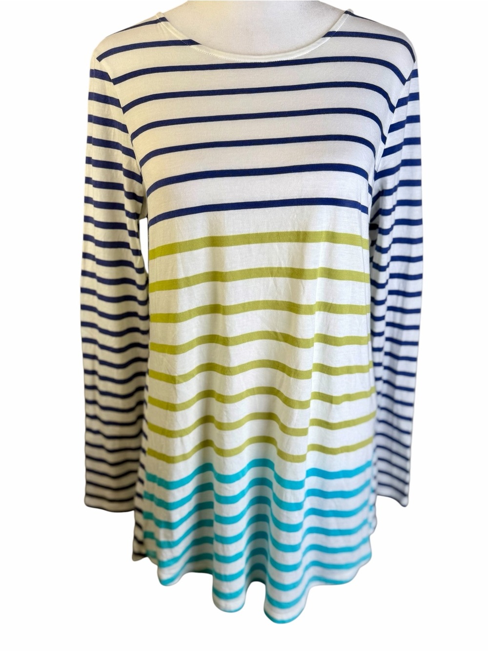 J. Jill Striped Long-Sleeve Tunic Size S